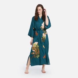 Peony amp Butterfly Kimono Robe - Long KIMONO kimandonocom at Kim and Ono