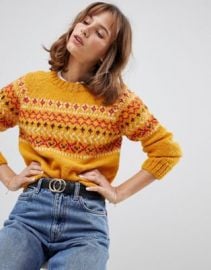 People Tree Hand Knitted Sweater In Fair isle Knit   ASOS at Asos