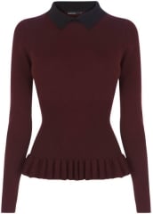 Peplum knit sweater at Karen Millen