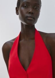 Peplum top with halter neck - Women | MANGO USA at Mango