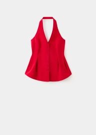 Peplum top with halter neck - Women | MANGO USA at Mango