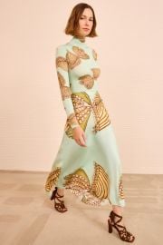 Pera Midi Slip Skirt - Water Blossoms - Ulla Johnson at Ulla Johnson