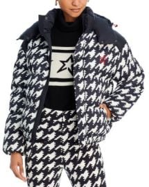 Perfect Moment Houndstooth Hooded Puffer Jacket Bloomingdales at Bloomingdales