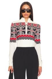 Perfect Moment Nordic Half Zip Sweater In Snow White at Revolve