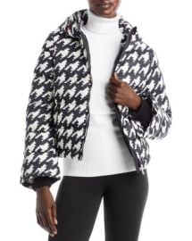 Perfect Moment Polar Flare Houndstooth Print Down Puffer Coat Bloomingdales at Bloomingdales