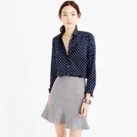 Perfect shirt in foil dot at J. Crew