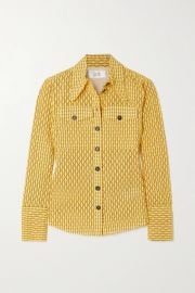 Perforated Cotton-Blend Shirt by Victoria Victoria Beckham at Net A Porter