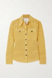 Perforated cotton-blend shirt at Net a Porter