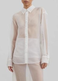 Peri Sheer Shirt - White The Frankie Shop at The Frankie Shop