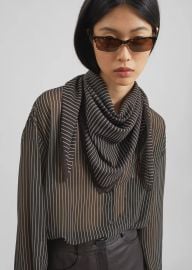 Peri Striped Shirt - BrownWhite Stripe The Frankie Shop at The Frankie Shop