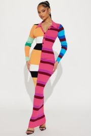 Peri Striped Sweater Maxi Dress - Multi Color Fashion Nova at Fashion Nova