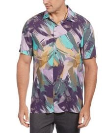 Perry Ellis Mens Brush Stroke Print Soft Short Sleeve Button-Down Shirt Reviews - Casual Button-Down Shirts - Men - Macys at Macys