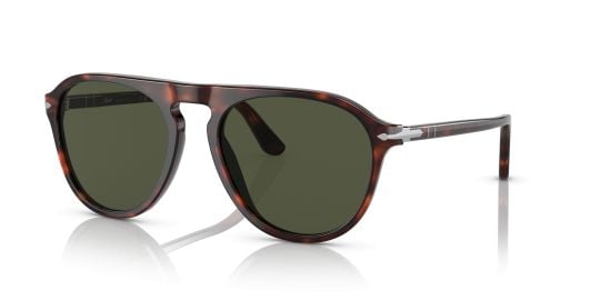 Persol PO3302S L 55 - 19 with Green lenses and Tortoise frame at Sunglass Hut