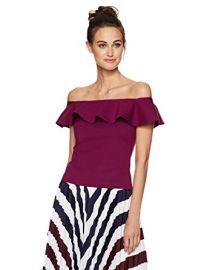 Perui Off the Shoulder Frill Det Top at Amazon