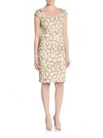 Peserico - Floral-Print Cap Sleeve Sheath Dress at Saks Off 5th