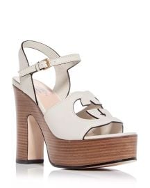 Interlocking G Cutout Platform Sandals at Bloomingdales