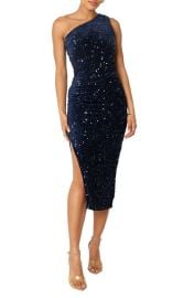 Petal & Pup Kiki One Shoulder Sequin Midi Dress at Nordstrom