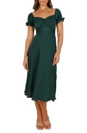 Petal & Pup Mickenna Frill Tie Back Midi Dress at Nordstrom
