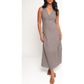 Petal & Pup Queenie Check Sleeveless Midi Dress at Nordstrom