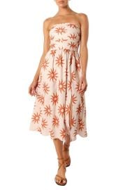 Petal & Pup Ryder Strapless Midi Dress at Nordstrom