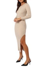 Petal Pup Ainsley Long Sleeve Side Slit Rib Sweater Dress at Nordstrom