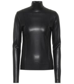 Peter Do - Faux leather turtleneck top at Mytheresa