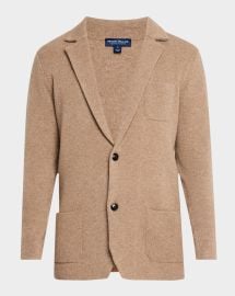 Peter Millar Mens Rooney Wool And Cashmere Sweater Blazer at Neiman Marcus