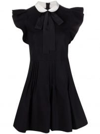 Peter Pan Collar Flared Dress by RED Valentino at Farfetch