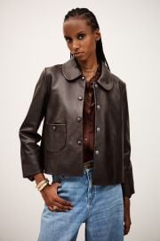 Peter Pan Collar Jacket Milos Brown US at ba&sh