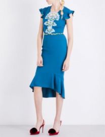 Peter Pilotto Lace-overlay Crepe Dress at Selfridges