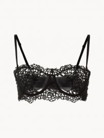 Petit Macrame Black underwired long line bra at La Perla