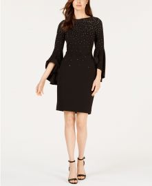 Petite Calvin Klein Embellished Sheath Dress at Macys