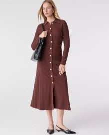 Petite Collared Sweater Midi Dress at Ann Taylor