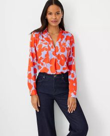 Petite Floral Camp Shirt at Ann Taylor