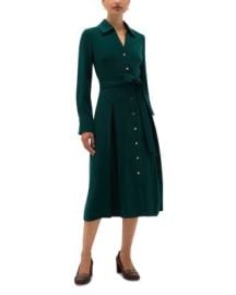 Petite Mylie Pleated Button Front Dress at Bloomingdales