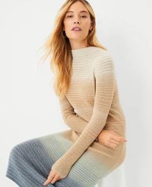 Petite Ombre Mock Neck Midi Sweater Dress at Ann Taylor