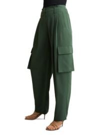 Petite Orla Wide Leg Pleated Cargo Trousers at Bloomingdales