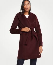 Petite Shawl Collar Wrap Coat   at Ann Taylor