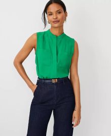 Petite Sleeveless Camp Shirt at Ann Taylor