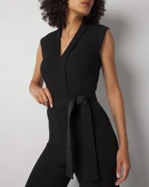 Petite Sleeveless Tie Waist Jumpsuit White House Black Market at White House Black Market