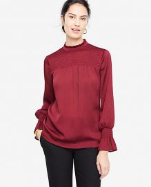 Petite Smocked Blouse by Ann Taylor at Ann Taylor