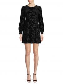 Petite Velvet Burnout Mini Dress at Lord and Taylor