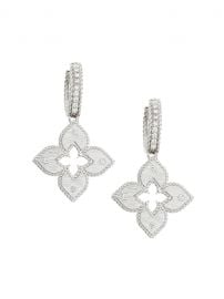 Petite Venetian 18K White Gold Diamond Earrings at Saks Fifth Avenue