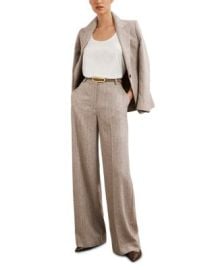 Petites Isla Texture Wide Leg Pants at Bloomingdales