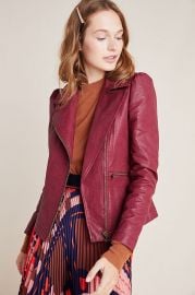 Petula Puff-Sleeved Moto Jacket at Anthropologie