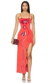 Ph5 Iris Flower Print Maxi Tank Dress In Red Tulip at Revolve