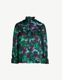 Pharaon ruffle-trim satin shirt at Selfridges