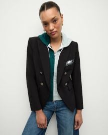 Philadelphia Eagles Dickey Jacket in BlackSilver at Veronica Beard