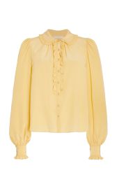 Philipa Ruffled Silk Blouse By Ulla Johnson at Moda Operandi