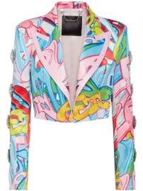 Philipp Plein Bombing Graffiti print spencer jacket at Farfetch